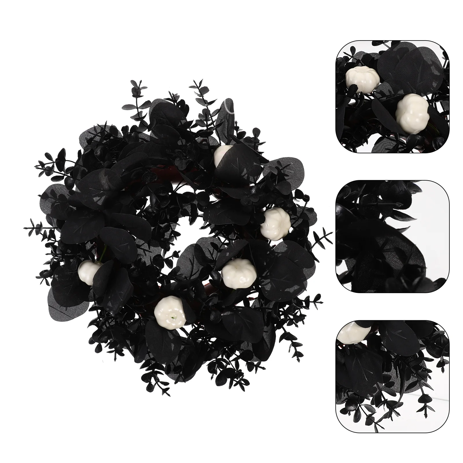 Хэллоуин венок черный кленовый лист кольцо тыква подвесные украшения ужас