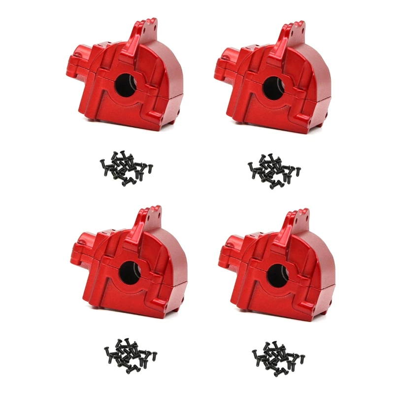 

Metal Wave Box Gear Box Shell Cover Differential Housing 144001-1254 for Wltoys 144001 1/14 RC Car Parts,Red 4Pcs