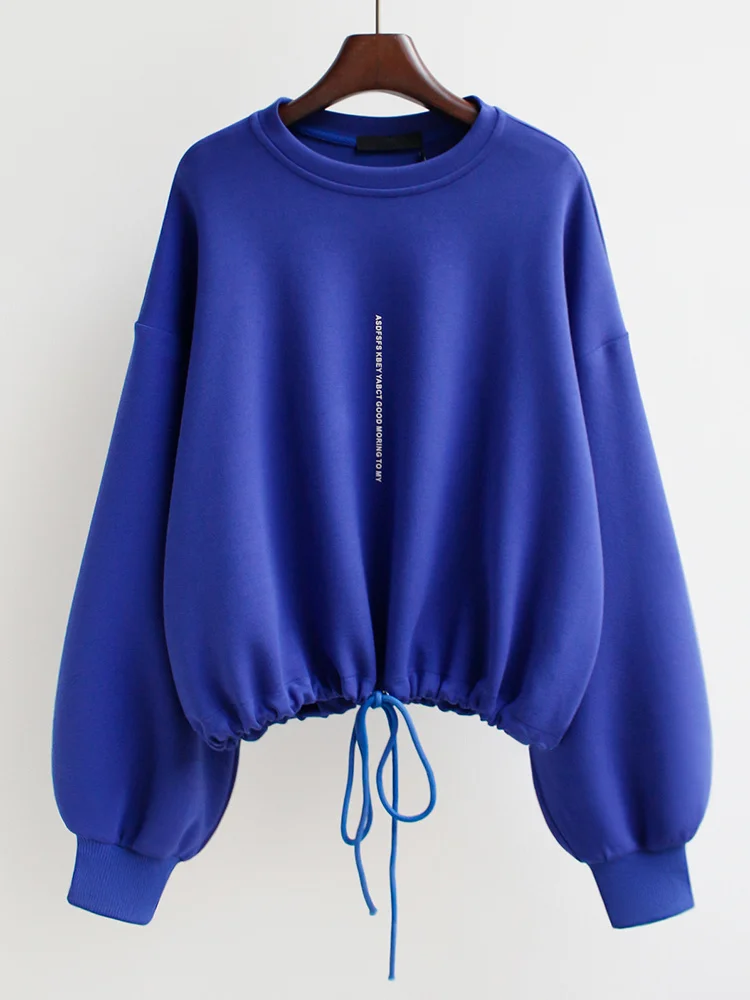 

Spring and Autumn Loose Waist-Slimming Thin Sweater Autumn New Printed Long Sleeve Cropped Coat Top Women's Ins Fashion