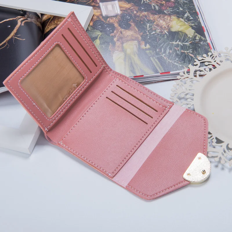 Wholesale Women Wallet Three Fold 0 Letter Lady Student Purse Cute Fashion Wallet Credit Card Bank Card Bus Card Purse Gifts