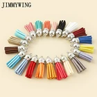 Кожаные Кисточки 20 шт.лот 38 мм, брелок с бахромой, ремешок для ювелирных изделий, бахрома из волокна, замша, кисточка, цепочки для ключей для сделай сам, аксессуары для ювелирных изделий