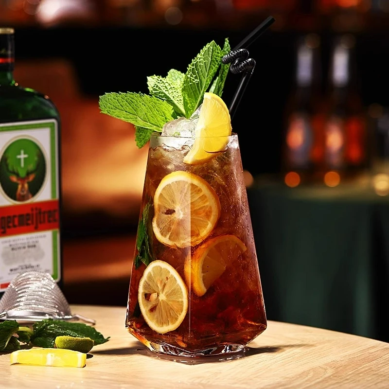 Креативные многосторонние Коктейльные стаканы чашки Квадратные прозрачные для