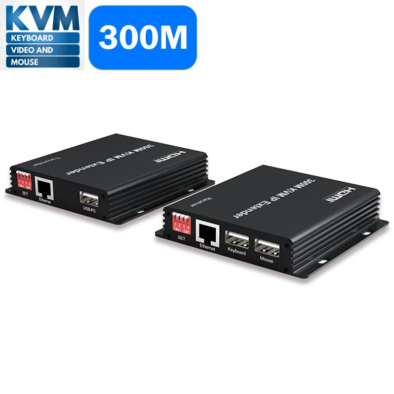 300 м IP HDMI KVM-удлинитель по Rj45 cat5e/6 HDMI Ethernet-Видео удлинитель Muitlpoint Каскадный удлинитель поддержка через сетевой коммутатор