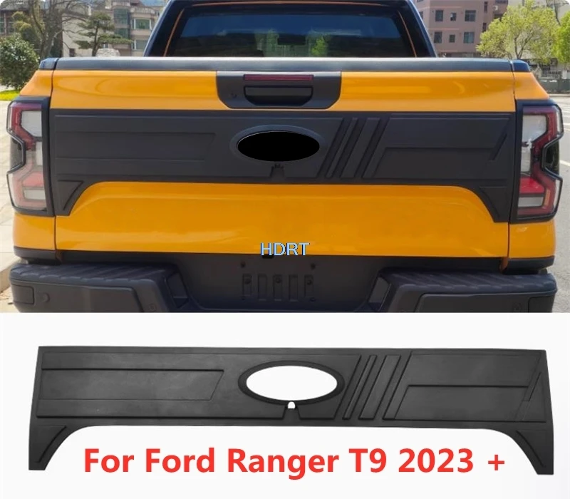 

Для Ford Ranger T9 2023 + автомобильный задний багажник, бампер, защитная пластина для задней двери, декоративные аксессуары, внешняя наклейка