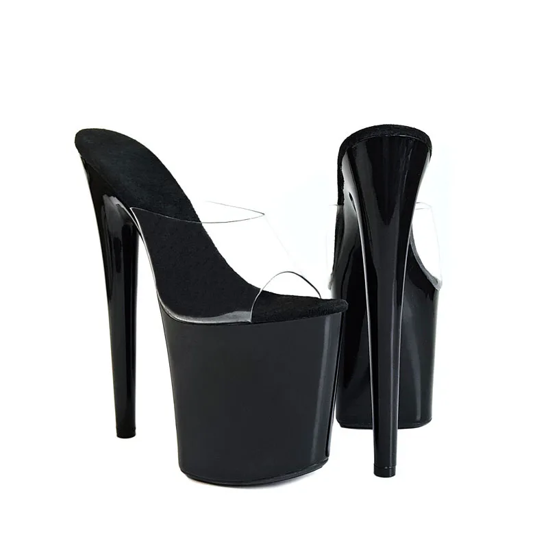 Leecabe 8inches PVC Upper Platform Shoes Sexy Dance Shoes 20 CM High Heels Sandals Shoes Night Club Women For Pole Dancing