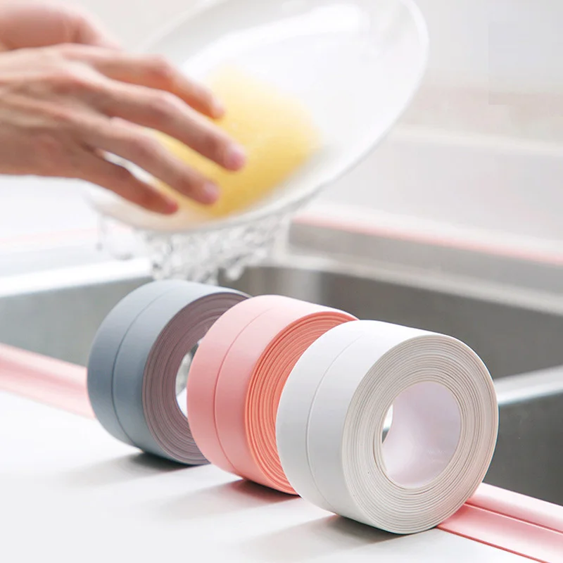 

Caulk Strips Sink Mold Proof Shower Bath Sealing Tape Strips PVC Self Adhesive Waterproof Wall Sticker for Bathroom Kitchen Seal