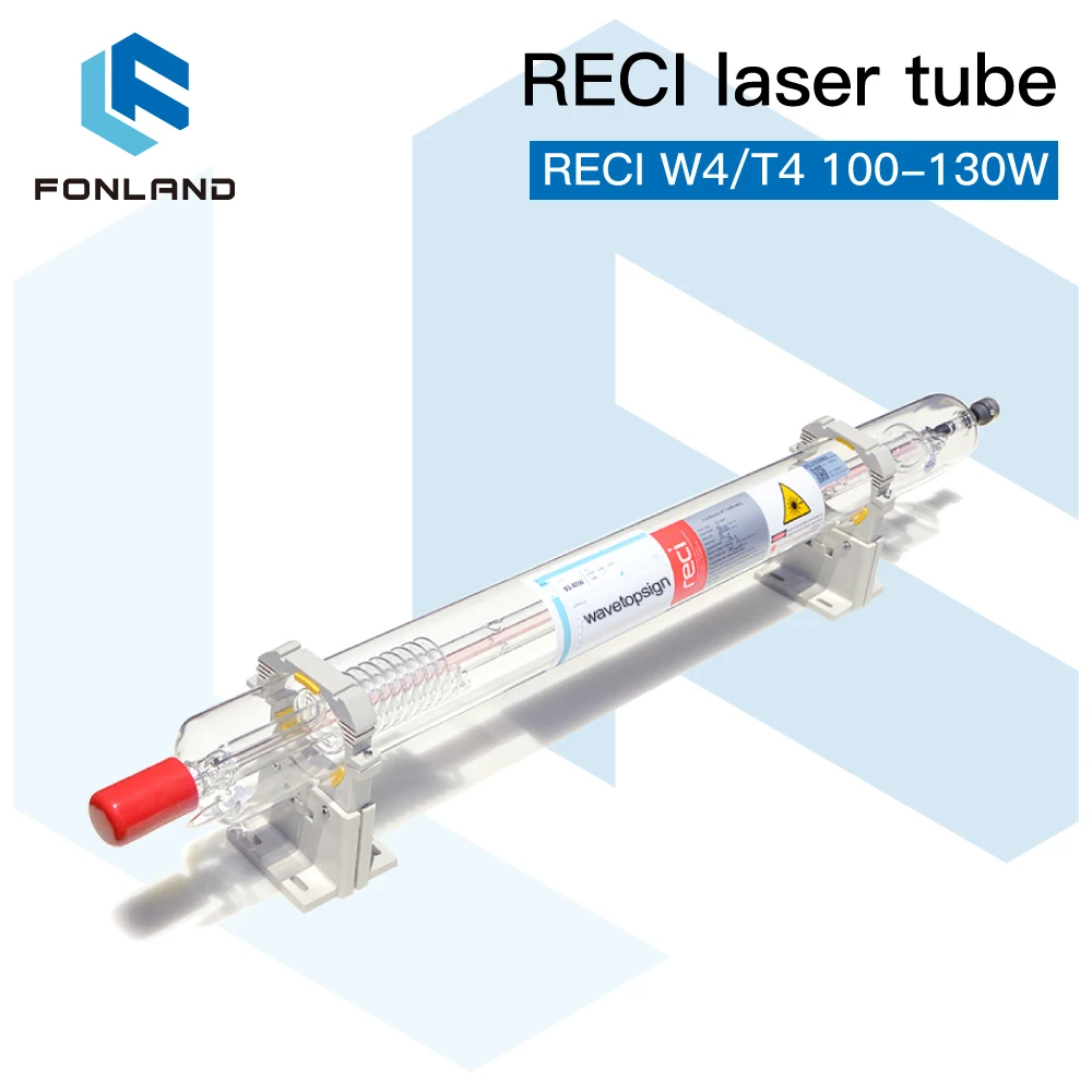 

FONLAND Reci W4/T4 100W-130W CO2 Laser Tube Dia.80mm/65mm For CO2 Laser Engraving Cutting Machine Wooden Case Box Packing