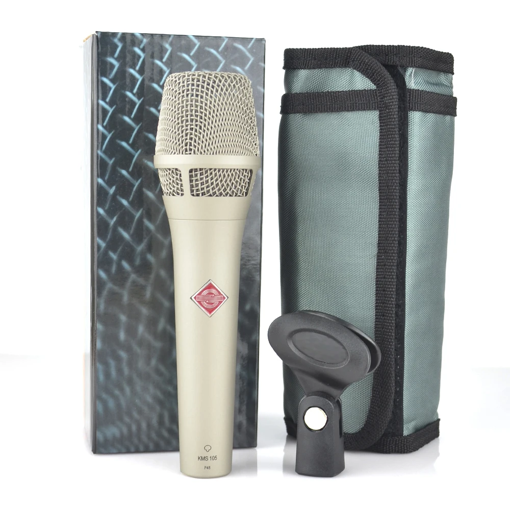 KMS 105 Large Diaphragm Handheld Condenser Microphone Anchor-level Microphone High-quality Live Sound Card Set Equipment images - 6