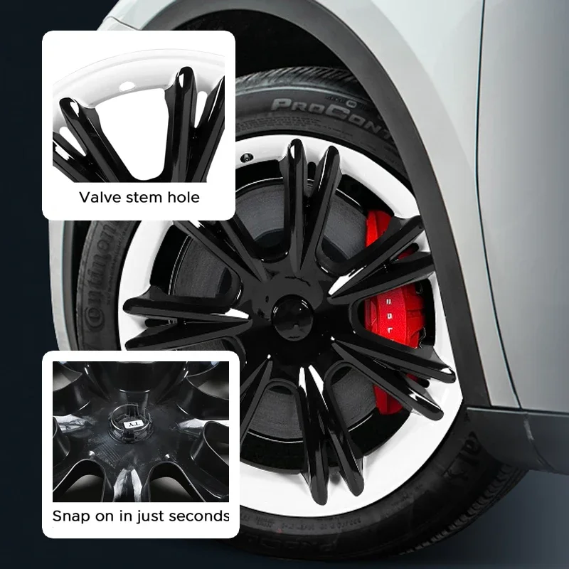 FITKMH Tesla Model Y 2021-2023 сменные колпачки для ступицы колеса 19 дюймов аксессуары ABS Белый