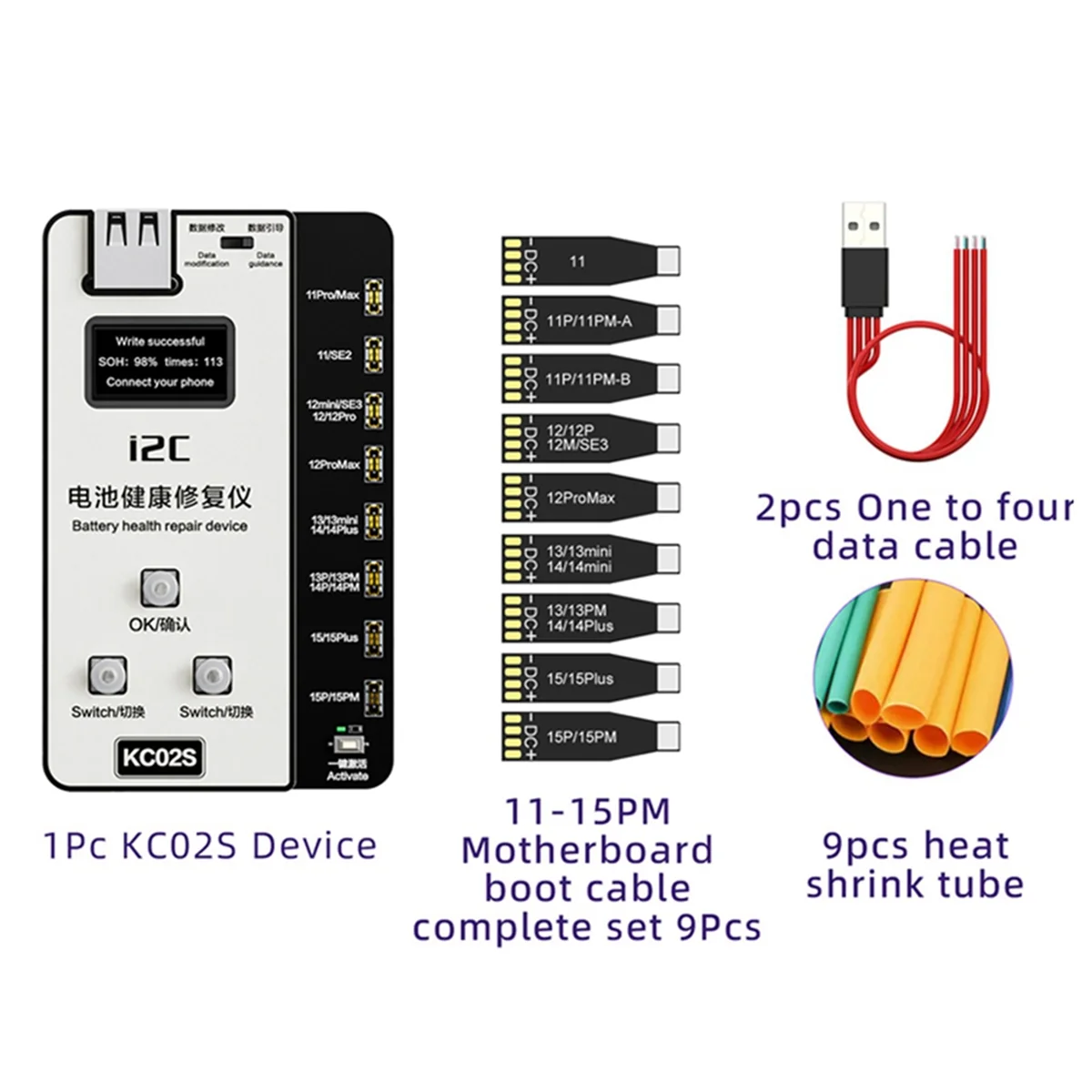 Устройство для ремонта батареи KC02S iPhone 11-15PM