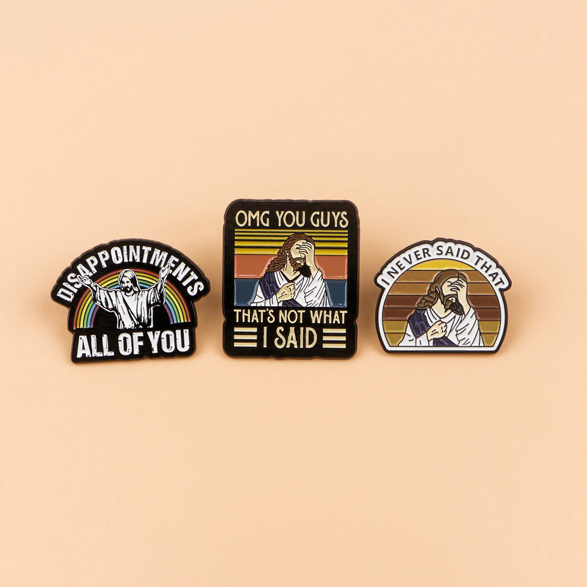 Эмалированные Броши с Иисусом значки цитатами на лацкан рюкзака модные