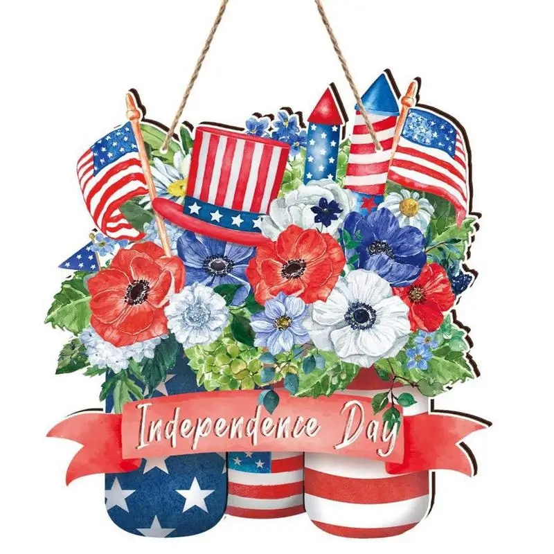 

Independence Day Door Sign American Front Door Sign Patriotic Door Ornaments For Front Door Farmhouse Porch Decor