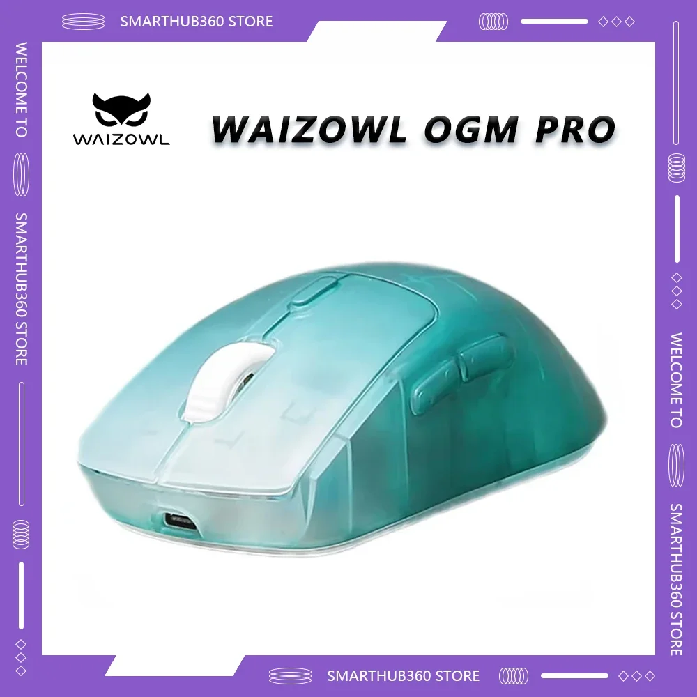 Игровая мышь Waizowl OGM Pro PAW3395 беспроводная Проводная Bluetooth с тремя режимами легкая