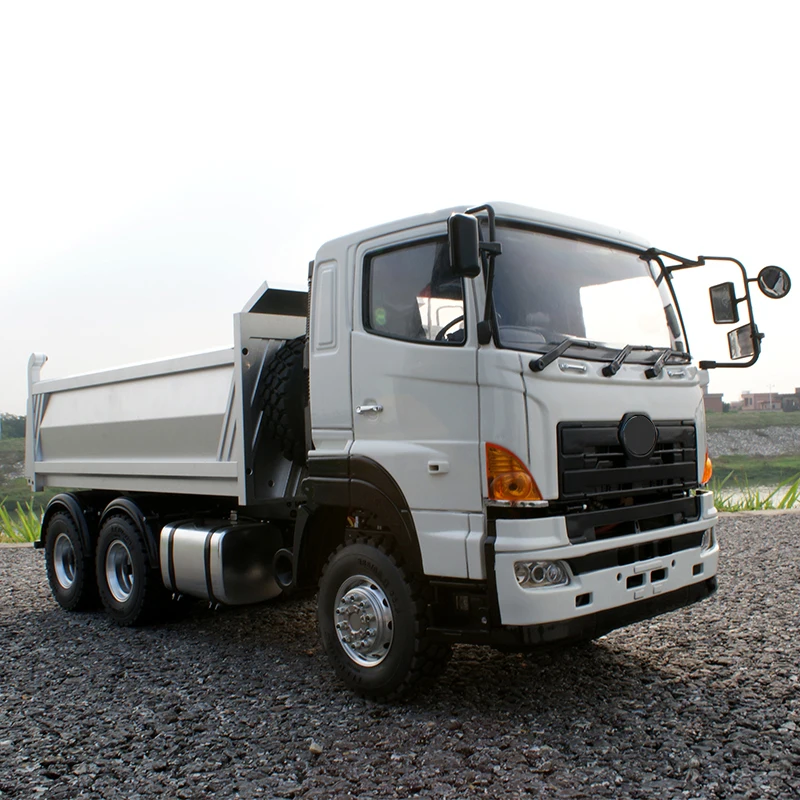 

1/14 LESU simulation truck 6X6 hydraulic dump truck three-axis drive differential lock axle remote control model