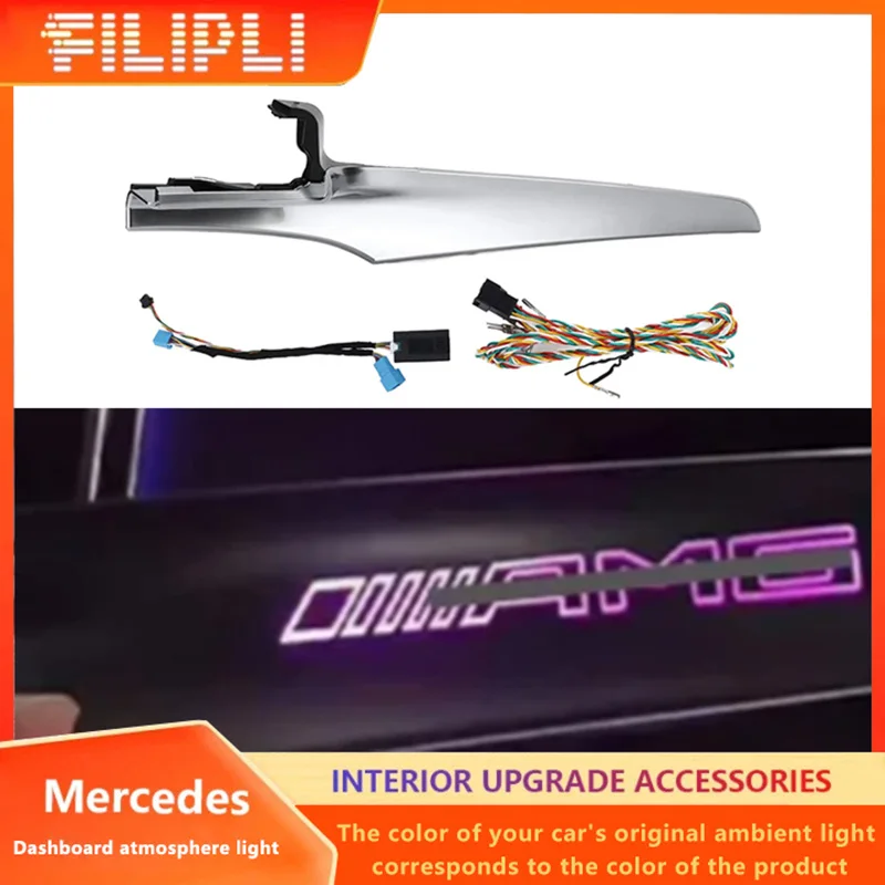 Крышка атмосферной лампы для Mercedes-Benz C/GLC class W205 X253 2014-2020 MB Co-pilot Neon Ambient Light LED 3/64