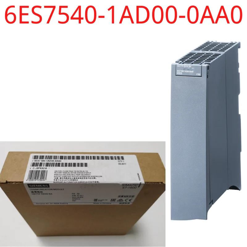 

6ES7540-1AD00-0AA0 Brand New SIMATIC S7-1500, CM PTP RS232 BA Communication module for Serial connection RS232