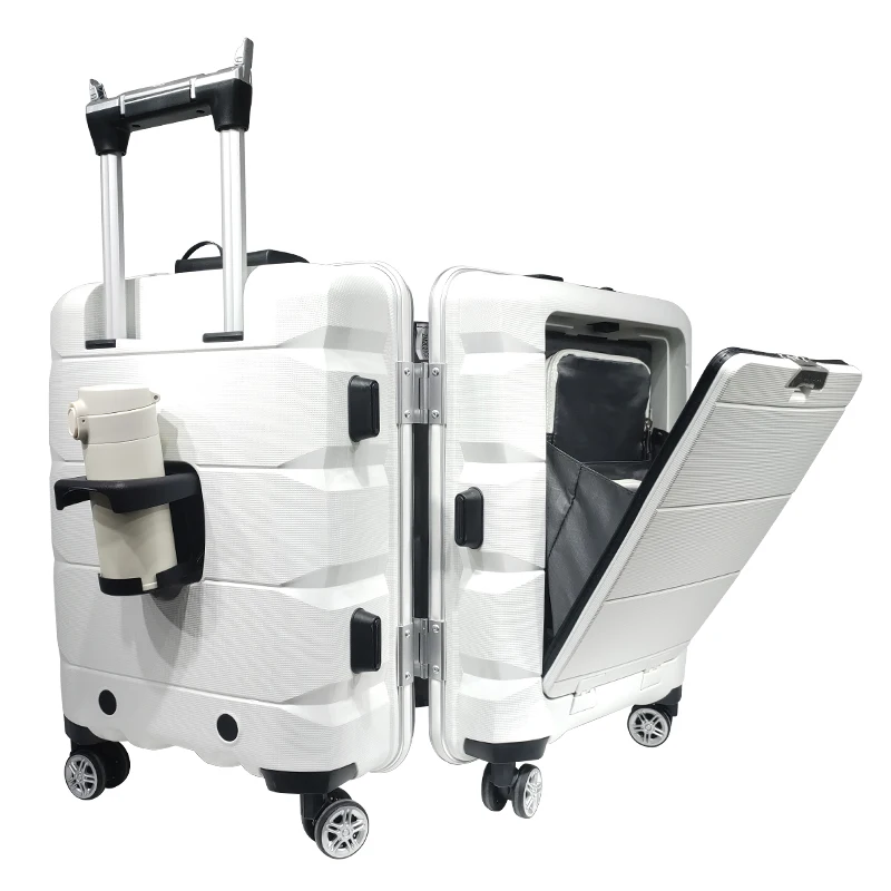Travel Durable PP Trolley Suitcase Rolling Hard Shell Spinne