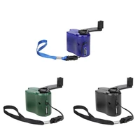 portable 1 piece usb phone emergency charger camping hiking edc outdoor sports hand crank travel charger camping
