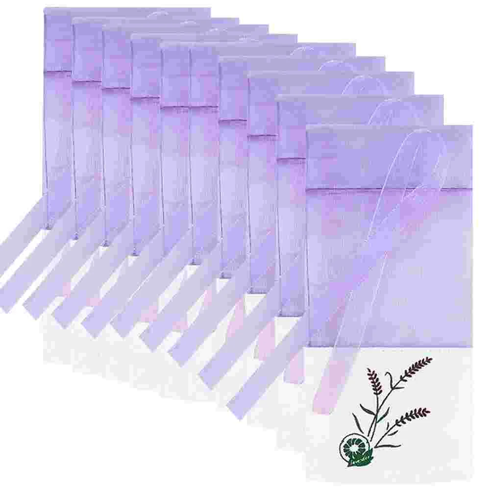 

10 Pcs Sachet Bag Small Gift Bags Drawstring Packing Lavender Storage Empty Portable Sachets Cotton Organza Dried Flower