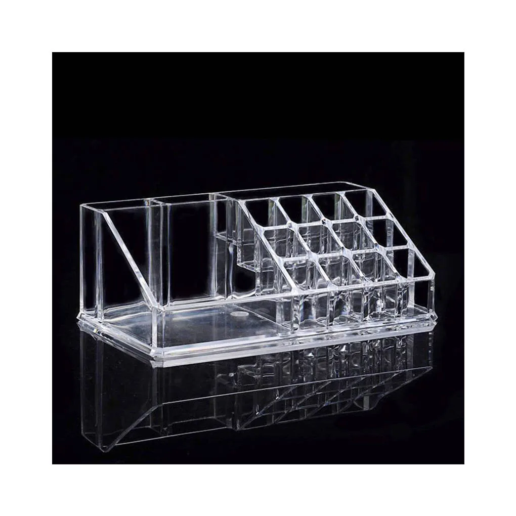 

Holder Acrylic Trapezoid Organizer Storage Lipsticks Nail Polish Lip Gloss Rack Long-Lasting Care DIY Cosmetic