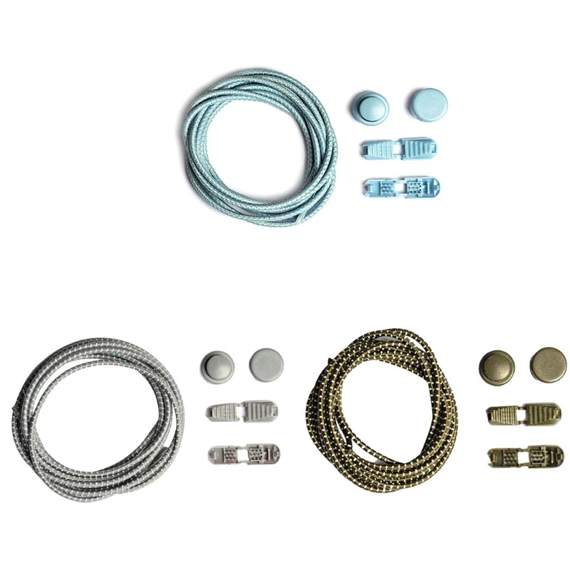 

U2JB 3 Pairs of No Tie Elastic Shoelaces for Sports and Outdoor Activities, Elastic Laces Shoe Strings with Lock Shoe Laces