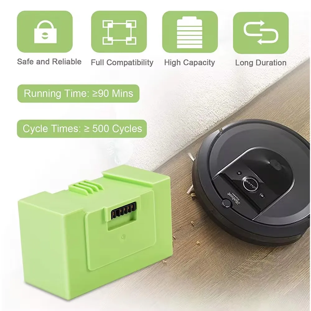 Фото Аккумулятор 2026 14.4V 3500mAh для iRobot Roomba серий e и i (i7+, e5, 7150, 7550, i3, 3150, i3+, 3550, i4, 4150, i4+, 4624864) №4