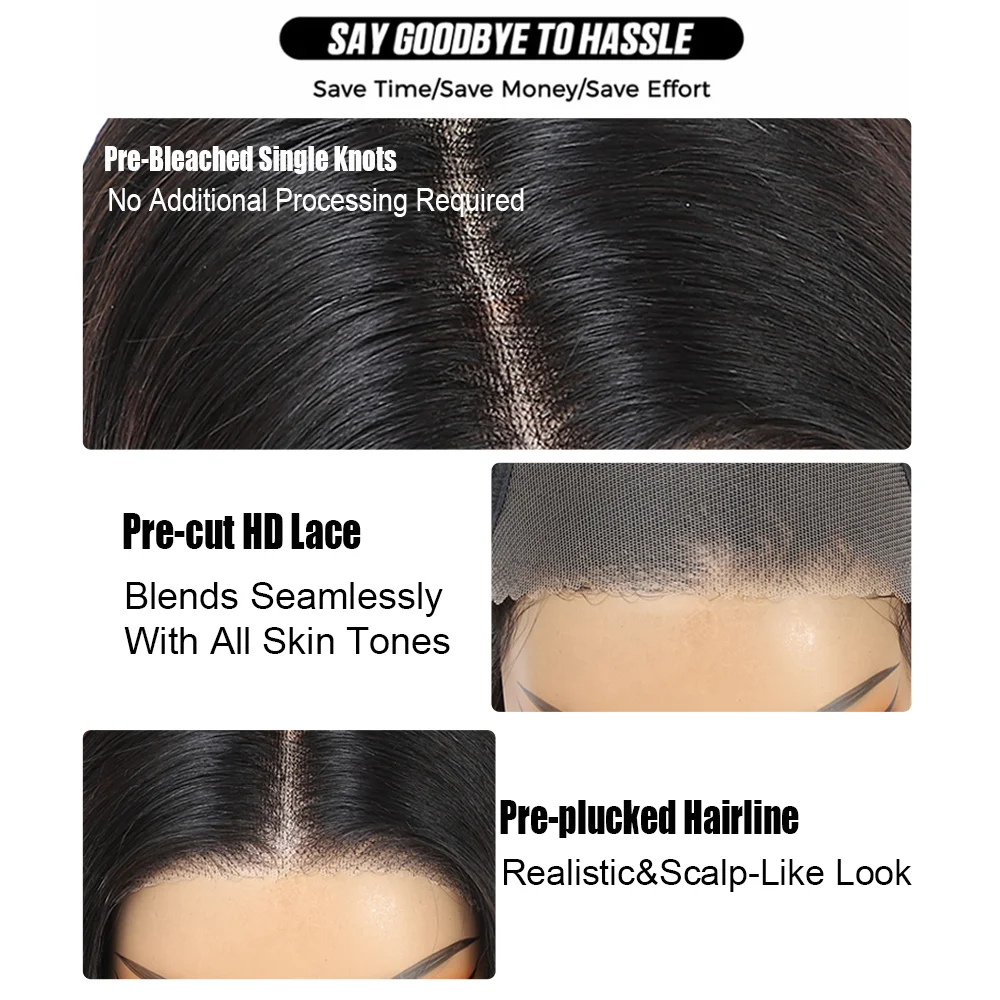 Idoli Бесклеевые парики Человеческие волосы Предварительно выщипанные вырезанные