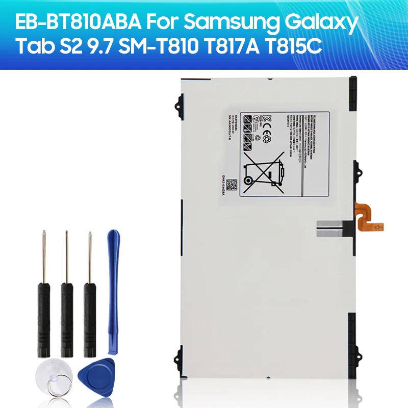 

Tablet Battery EB-BT810ABE EB-BT810ABA for Samsung GALAXY Tab S2 9.7 SM-T815C SM-T810 SM-T817A SM-T813 SM-T819C 5870mAh