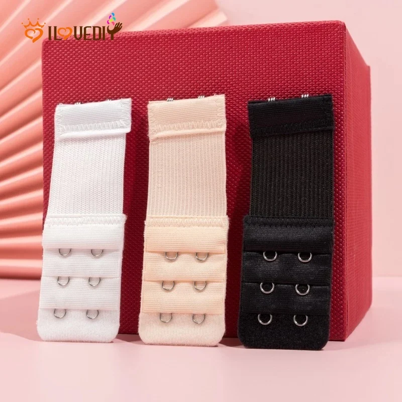 

Women's Adjustable Elastic Bra Extenders / 2 Hooks Stretchy Bra Extension Strap / Brassiere Extension Hooks