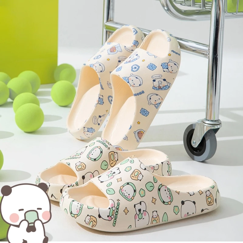 

Новая Аниме Фигурка Bubu Dudu, летняя домашняя нескользящая обувь для ванной комнаты, удобная уличная Милая Женская обувь в подарок