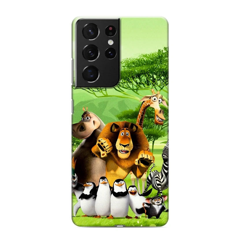 Case for Samsung S21 ultra тематика cartoon print 554 Madagascar | Mobile Phone Cases &amp Covers