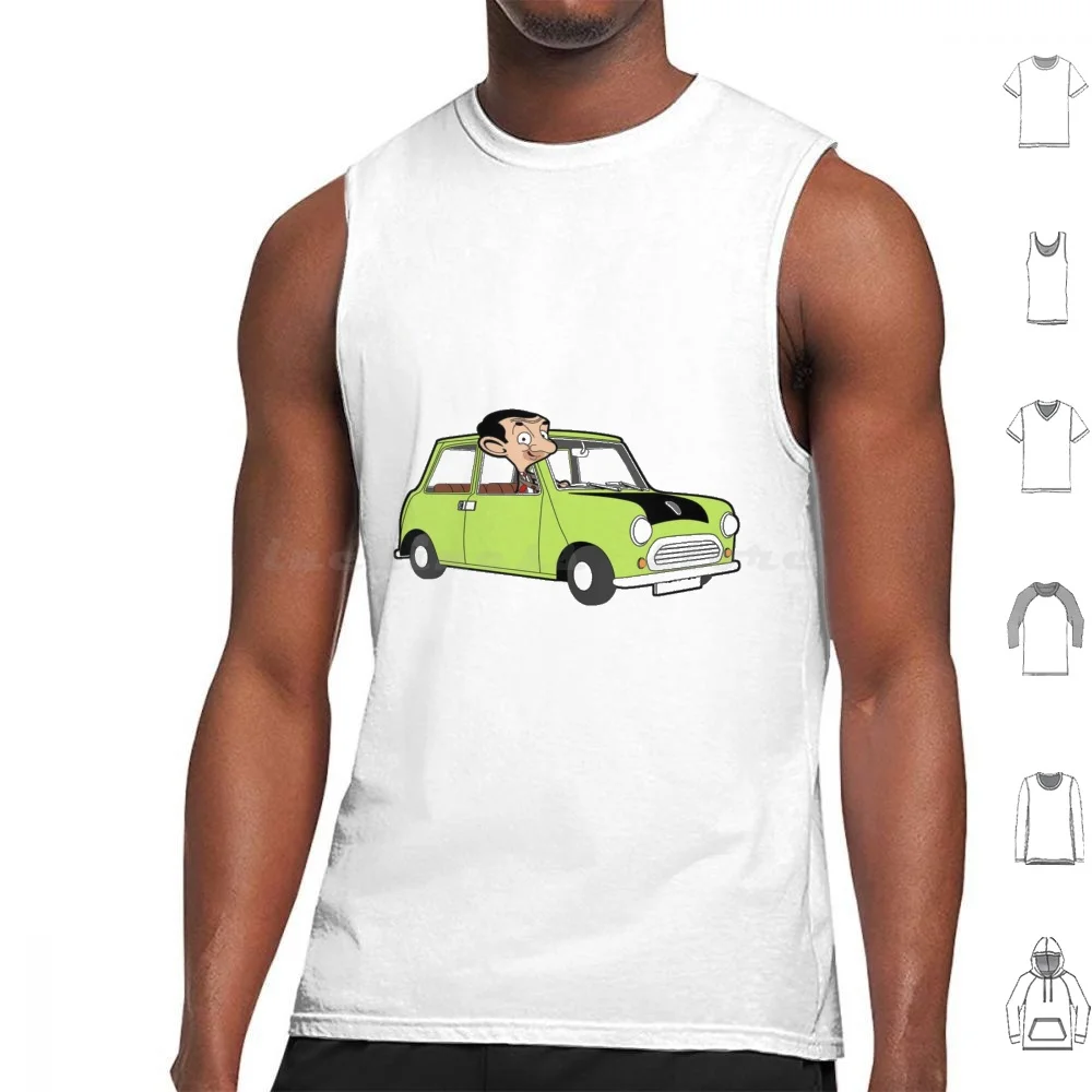 

Cartoon Mini Cooper Tank Tops Print Cotton Cartoon Mini Cooper Mini Cooper Mr Bean Cartoon Green Funny New Mini Cooper