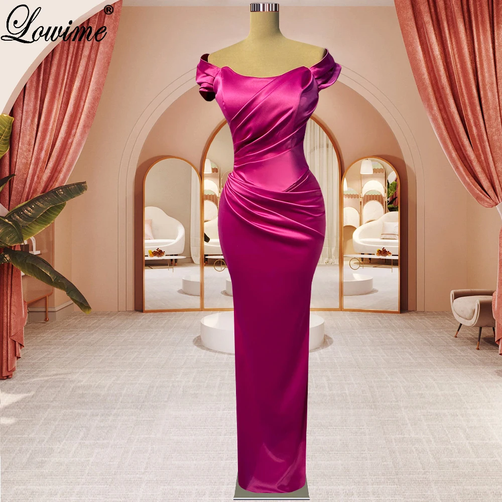 

Женское коктейльное платье-русалка, розовое платье без бретелек с открытыми плечами для выпускного вечера, 2023