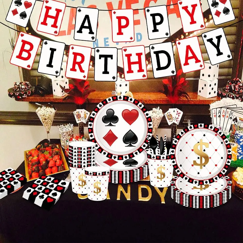 Товары для вечеринок в казино одноразовая посуда тема покера лопатка принц