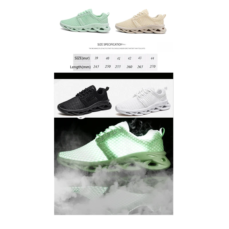 2021 New Outdoor Lightweight Running Shoes for Man Mesh Breathable Soft Thick Sole Hole Bottom Training Shoes Athletic Sneakers