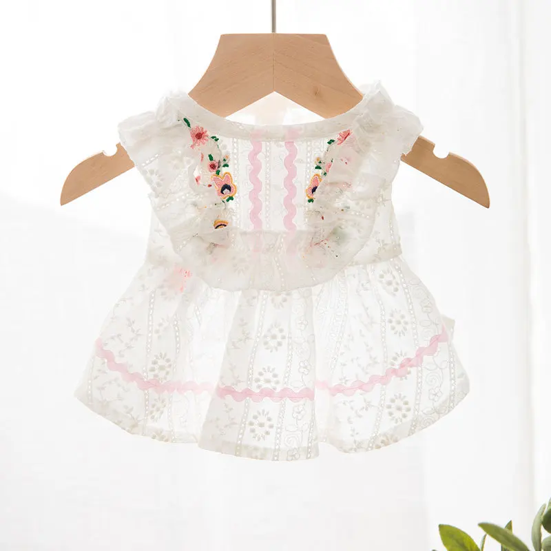 

Летнее платье для собак, платья для кошек и щенков, летняя одежда для собак, юбка, Фредди, померанский чихуахуа, мальтский пудель, бишон