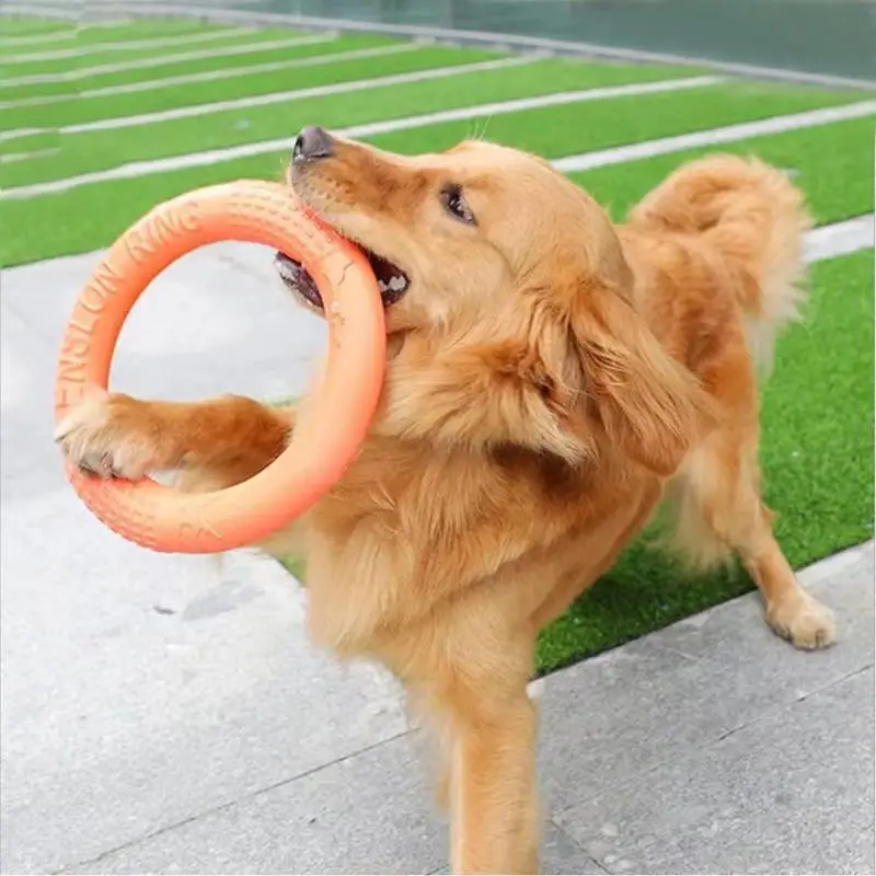 

Big Dog Toys Pet Flying Disk Training Ring Floating Water Interactive Toy Puller Resistant Chewing for Small Large Dogs Supplies