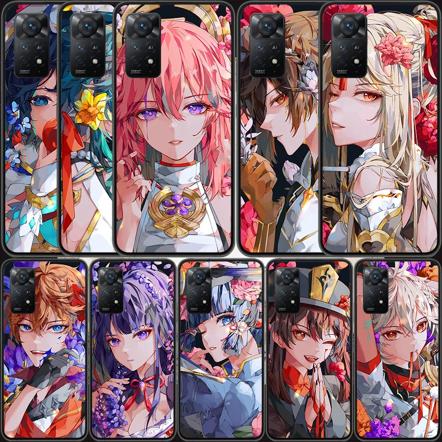 

Genshin Impact Raiden Shogun Phone Case For Xiaomi Redmi Note 11 Pro 11E 11S 4G 11T 10 10S 9 9S 9T 5G 8 8T 7 6 5 4 4X Cover Shel
