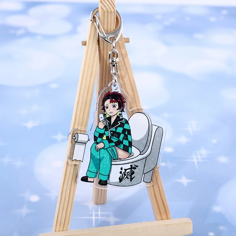 Tanjirou Nezuko Zenitsu Inosuke забавный стиль акриловые брелки аниме периферийные устройства