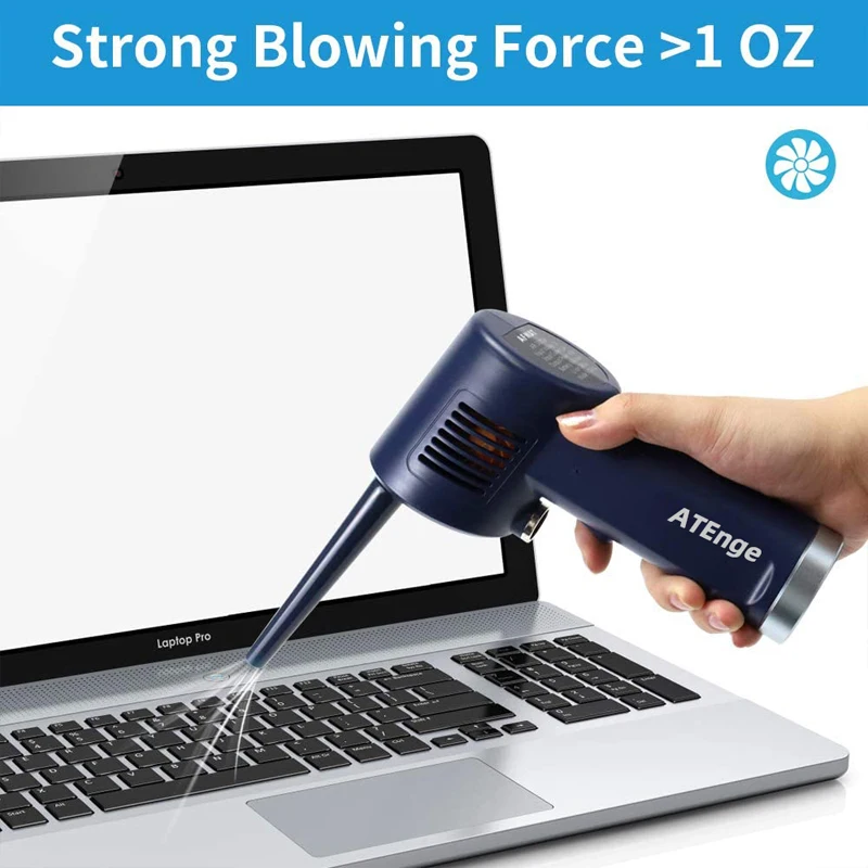atenge cordless air duster for computer compressed gas air canskeyboard cleaner autorechargeable electric duster air blower free global shipping