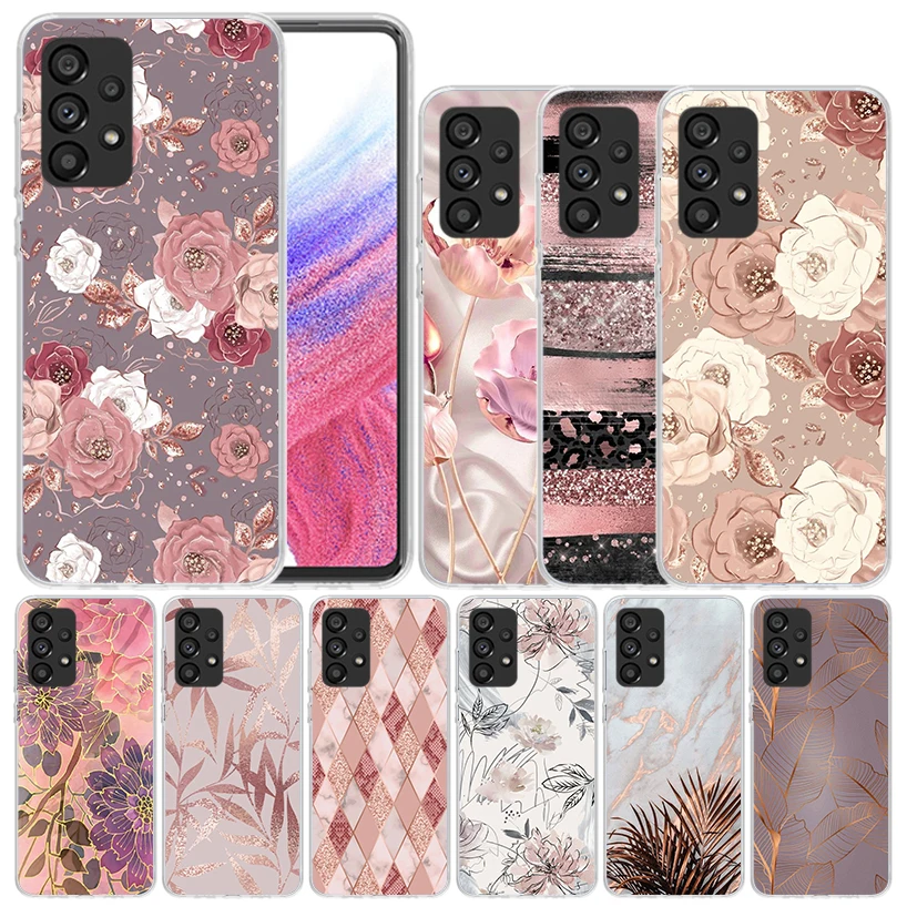 

Beautiful Rose Bling Picture Soft Cover for Samsung Galaxy A52 A53 A54 A12 A13 A14 Phone Case A32 A33 A34 A22 A23 A24 A04S A03S
