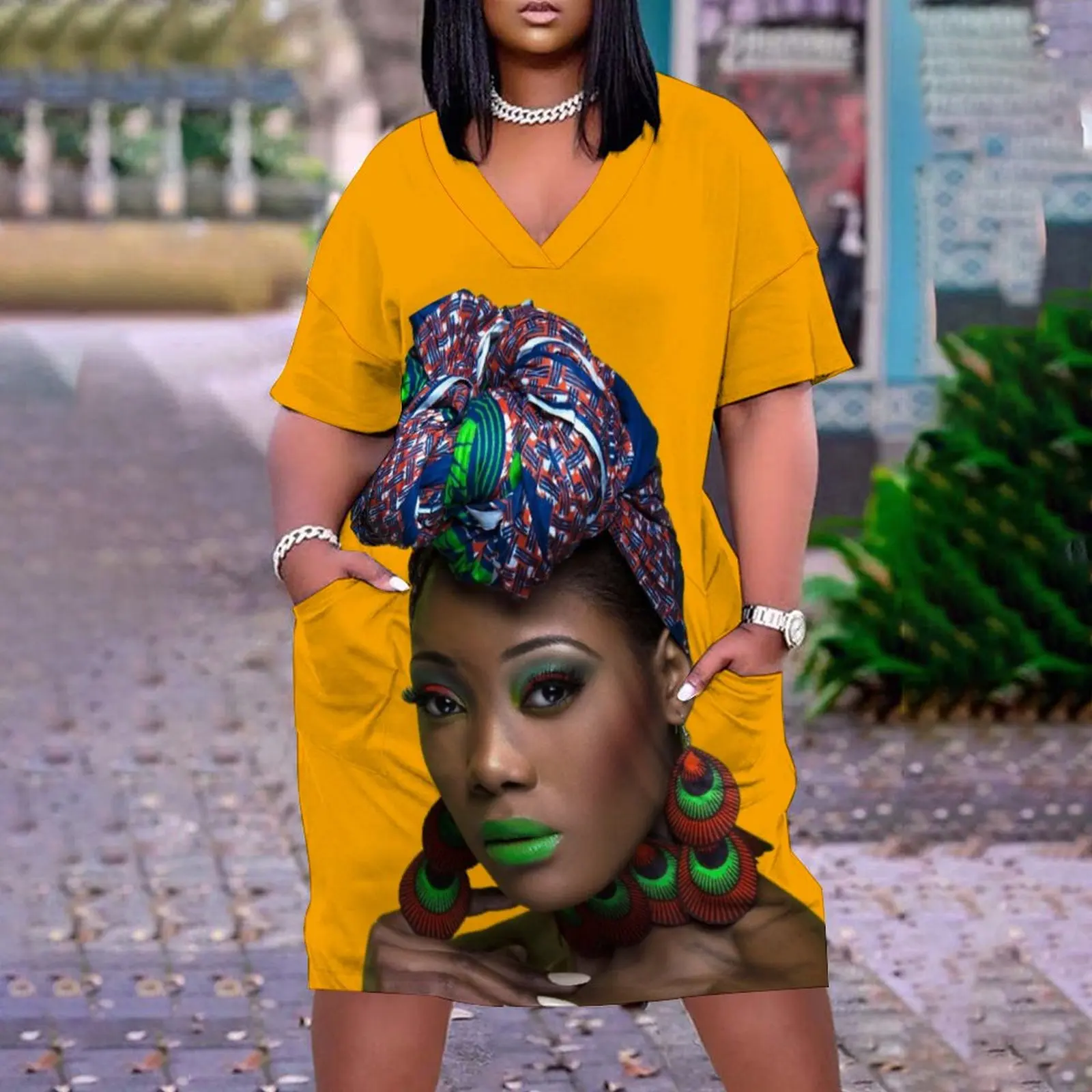 

Летнее платье в африканском стиле, женские модные пляжные платья в стиле бохо, вечернее платье с коротким рукавом, сексуальный элегантный с...