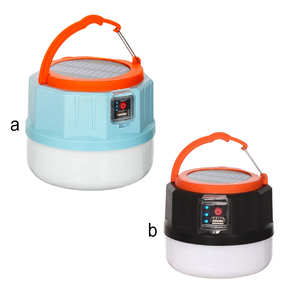

Camping Light Outdoor LED Emergency Solar USB Rechargeable Waterproof Lamp 5000K Hiking Weatherproof Lantern Fishing