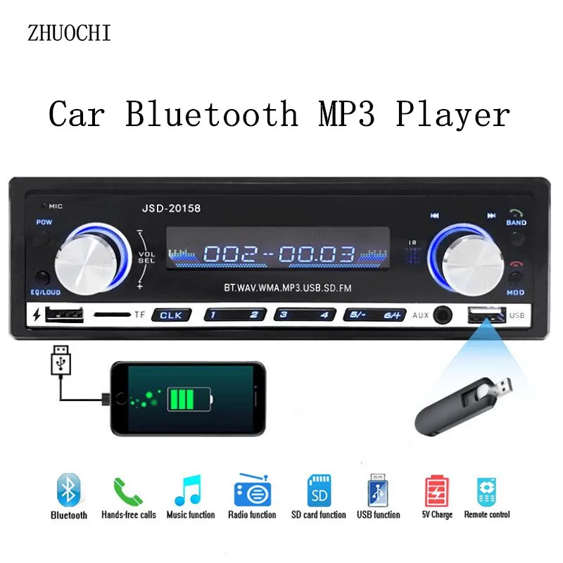Автомагнитола 1 DIN 24 В стерео Bluetooth mp3-плеер FM-приемник с дистанционным управлением