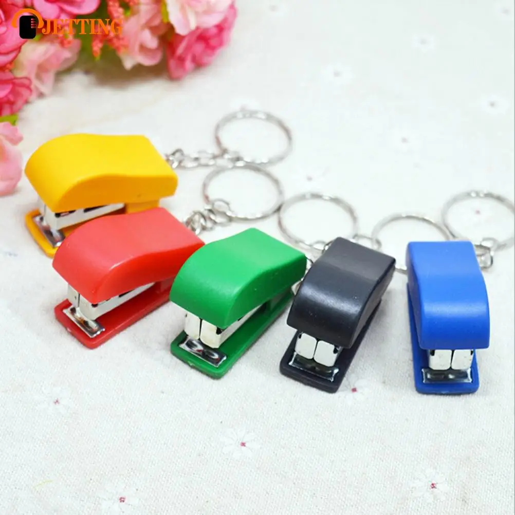 

Portable Keychain Mini Cute Stapler For Home Office School Paper Bookbinding Gif