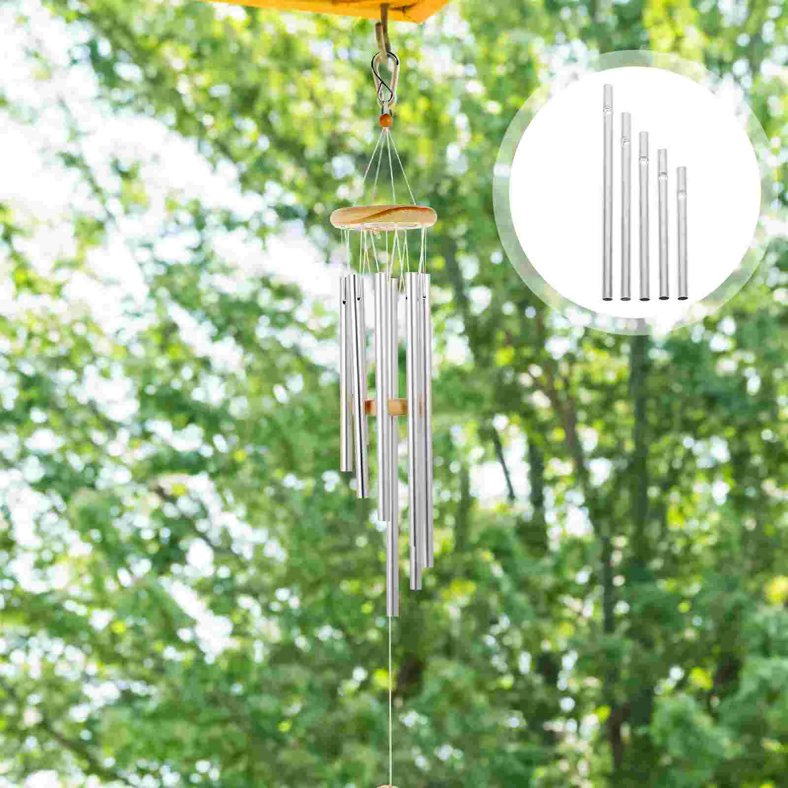 

60 Pcs Wind Chimes Garden Tube DIY Pipe Metal Decorating Tools Replacement Materials Supplies Making