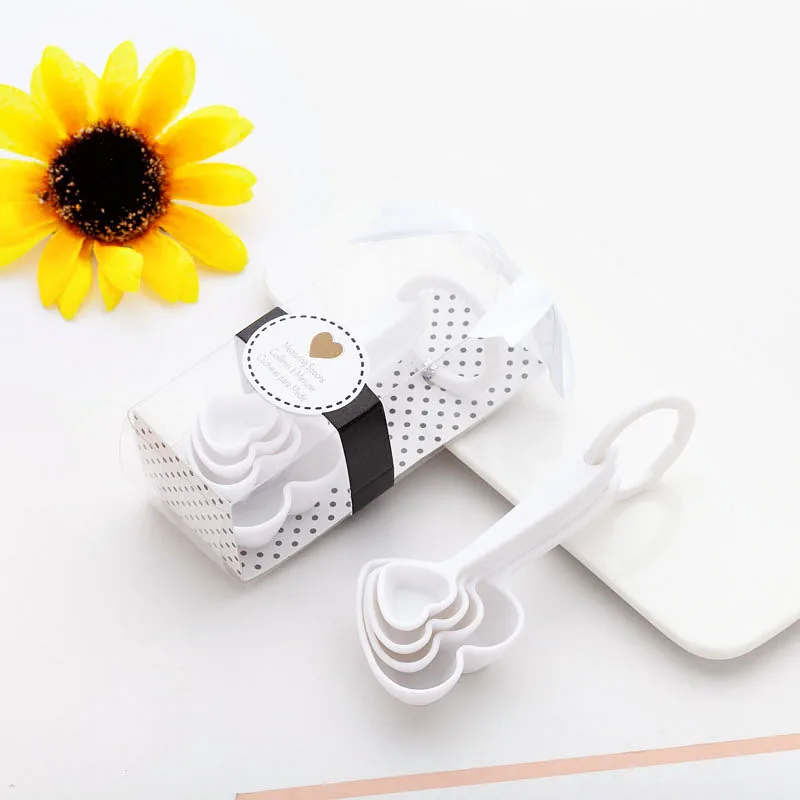 Бесплатная доставка 10 компл./лот пластиковая мерная ложка в форме сердца для