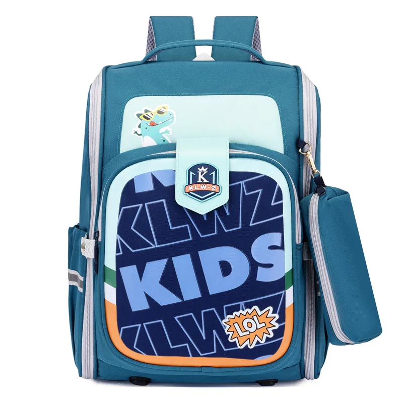 Primary School Students Girl Boy Foldable Large Capacity Mochila New Children Panelled Cartoon School Backpacks with Pen Bag Hot