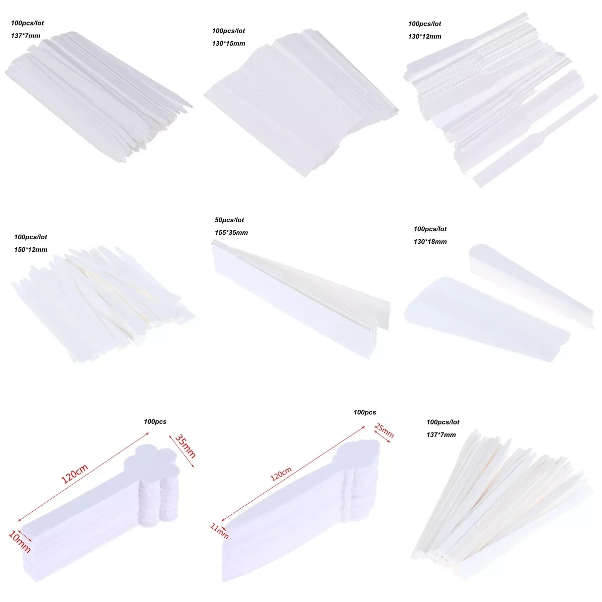 

50/100pcs 10 Types Aromatherapy Fragrance Perfume Essential Oils Test Paper Strips Testing Strip