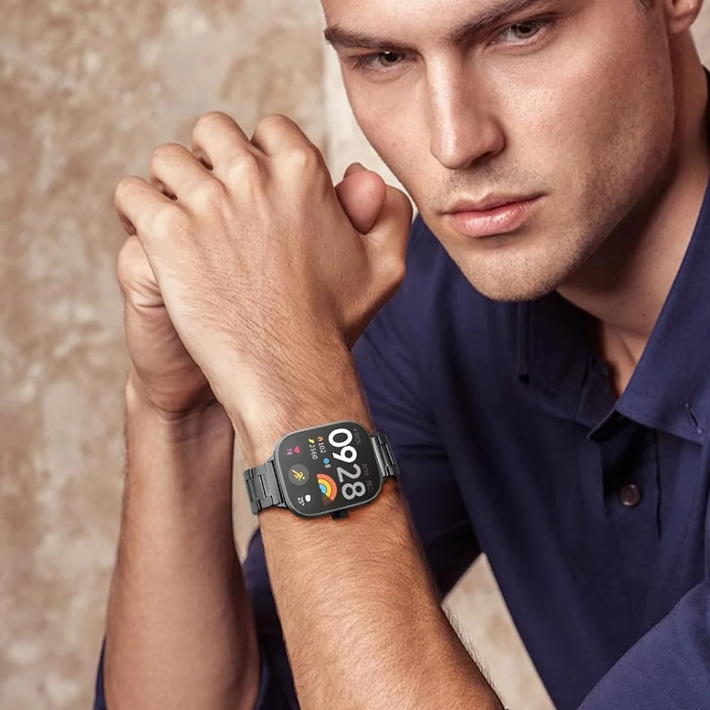 Фото Ремешок из нержавеющей стали для Xiaomi Mi Band 9 Pro/8 Pro, для Redmi Watch 4 5 6, металлический браслет для умных часов, сменный ремешок, Correa №5